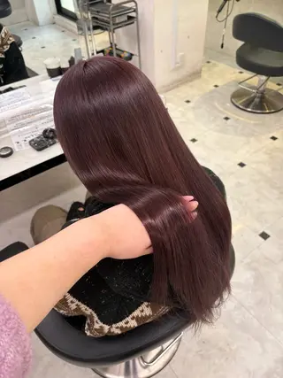 ロング カラー 透明感ベージュカラー 🪞上野🪞AIのヘアスタイル