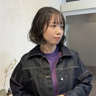 ミディアム カラー iet.所属・ウルフ/ボブ/耳ツボ ジュエリー◎ricoのヘアスタイル
