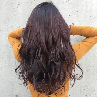 ロング カラー ヘアアレンジ 韓国レイヤー/ミルク ティー🟤高橋　暖のヘアスタイル