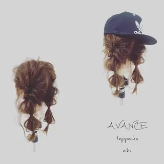 ミディアム セミロング ロング カラー ヘアアレンジ Rubik's 茶屋町原田のヘアスタイル