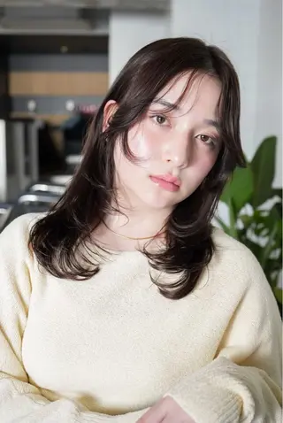 セミロング rino/カット /レイヤー/名古屋のヘアスタイル