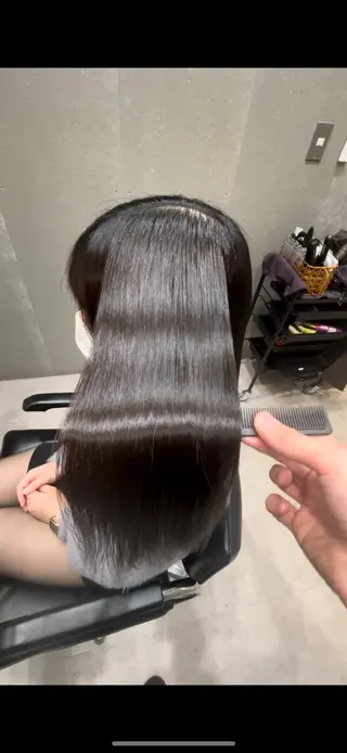 セミロング カラー 髪質改善ヘアケア 艶髪特化/上田のヘアスタイル