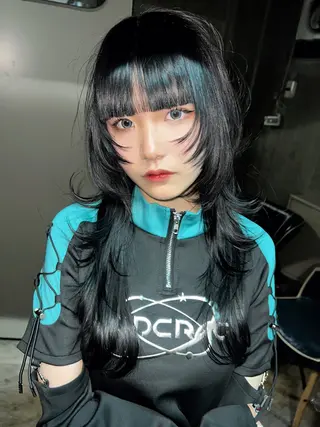 ロング 【ロングウルフカット 姫カット】伊藤裕哉のヘアスタイル