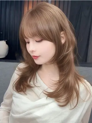 セミロング L’me  TOKYO by youres所属・《柔らかhair𓍯 》木村美姫のヘアスタイル