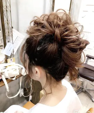 セミロング まつパ・ヘアセット ♡Chinami♡のマツエク・マツパデザイン