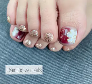 ネイル Rainbow nailsくろちゃんのネイルデザイン