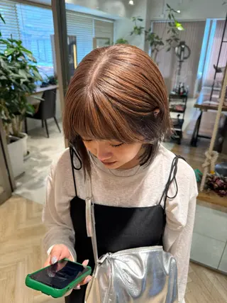 カラー 🍪ﾖｼｲﾊﾙﾈ🍪 ﾗﾍﾞﾝﾀﾞｰｶﾗｰのヘアスタイル