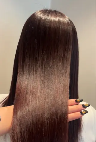 セミロング カラー パーマ 髪質改善カラー ブラウン🤎YUMEのヘアスタイル