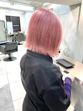 ショート カラー ボブ/透明感ベージュ 🫧クルミ🌟のヘアスタイル