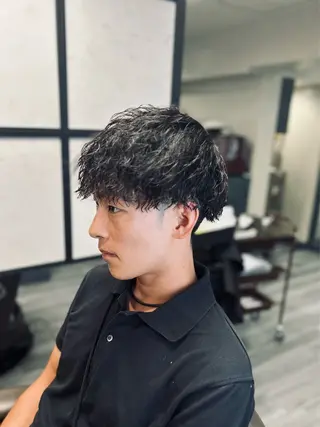 ミディアム パーマ メンズ メンズカット/ 雄大のヘアスタイル