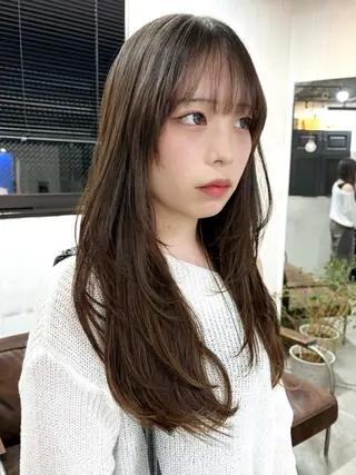 セミロング カラー 🫐寒色系カラー 🫐ヤマナカリリカのヘアスタイル