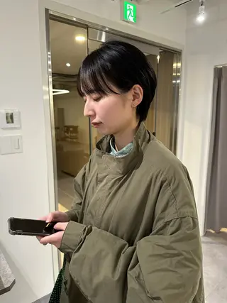 ショート アンニュイヘア/ 顔周りカット/眞弓萌のヘアスタイル