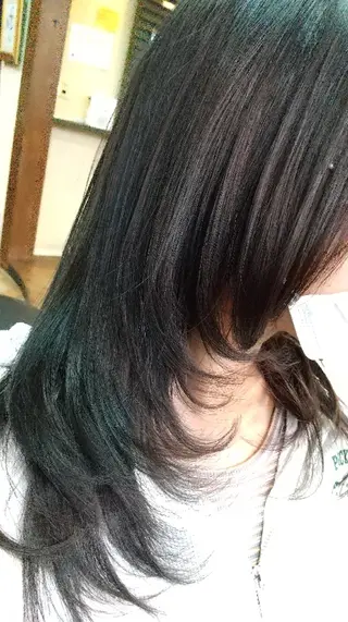 ロング 岡本 小百合のヘアスタイル