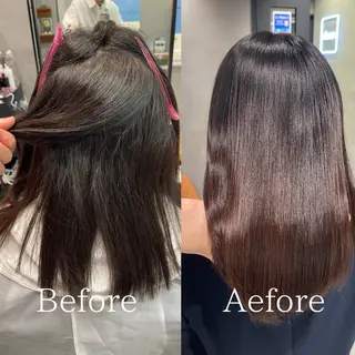 セミロング charm《銀座》 ヘアセット/縮毛矯正のヘアスタイル