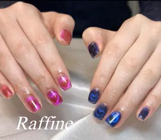 ネイル RAFFINE 月🦋🩵のネイルデザイン