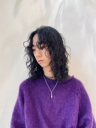 ロング パーマ メンズ CANAAN hair salon 表参道店所属・🌿‬ナチュラルヘア /パーマ/蒼真🍃のヘアスタイル