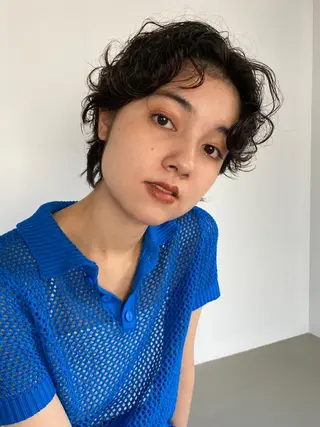 ショート パーマ カラー CEINE PATHのヘアスタイル