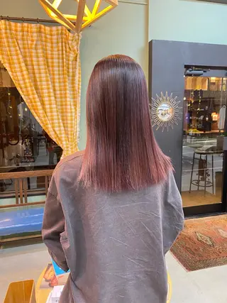 ミディアム カラー ヘアアレンジ メンズ ネイル マツエク・マツパ アイブロウ chapter問屋町 💘小室明華のヘアスタイル