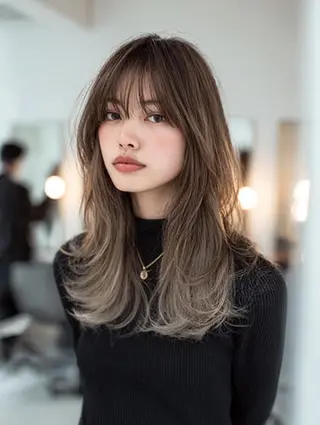 セミロング 生艶髪＆レイヤー🔔 渋谷お薦めNo.1✨のヘアスタイル