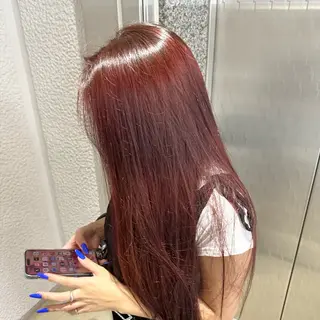 ロング カラー ダブルカラー 韓国レイヤーKYONのヘアスタイル