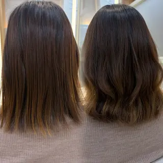 セミロング oto🤍×美髪× ローレイヤーのヘアスタイル