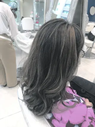 ロング カラー 田中 慎也のヘアスタイル