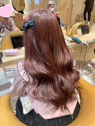 カラー sakura/韓国 ガーリー/ワンホンのヘアスタイル