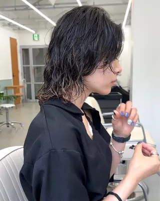 ミディアム パーマ ボブ/レイヤー/ケア パーマ/リュウタのヘアスタイル