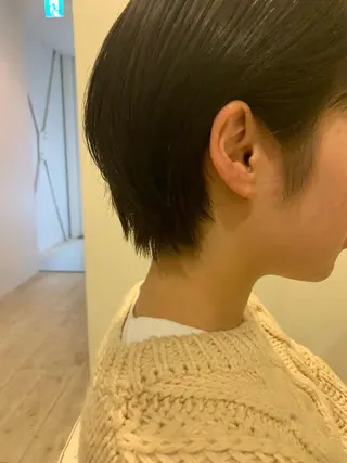 ショート カラー パーマ ヘアアレンジ パーマ/透明感カラー /ボブ/吉田一生のヘアスタイル