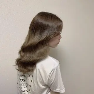 セミロング カラー 縮毛矯正×髪質改善 小笠原大樹のヘアスタイル