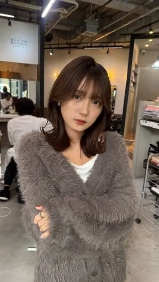 ミディアム 韓国ヘア🇰🇷 YUKINAのヘアスタイル