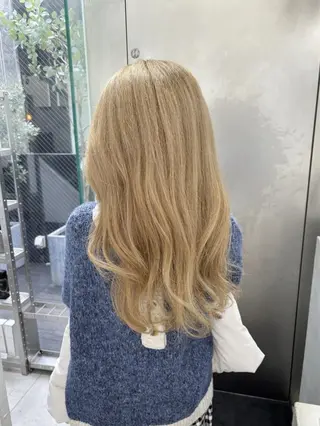 ロング カラー インナーカラー/天神 ブリーチ/吉田のヘアスタイル