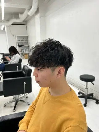 ショート カラー パーマ メンズ 【メンズパーマ特化】 🍏網中勇喜のヘアスタイル