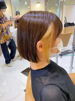 ミディアム カラー 坂井 茅聖のヘアスタイル