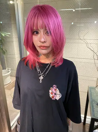 ミディアム カラー givet所属・心斎橋/デザインカラ ー/海外風/ナツミのヘアスタイル