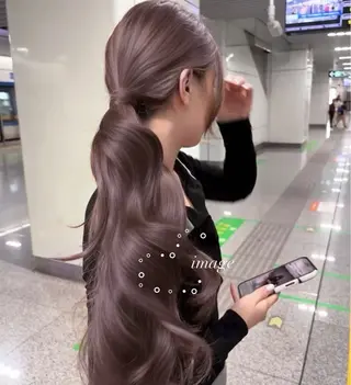 ロング 淡色ラベンダー♡ ニーナ🎀🦙のヘアスタイル