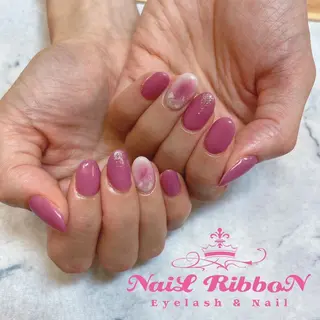 ネイル ネイルリボン 受付スタッフのネイルデザイン