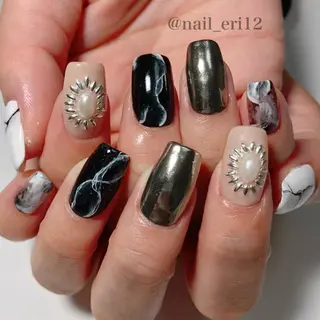 ミディアム ネイル nail salon &e eriのネイルデザイン