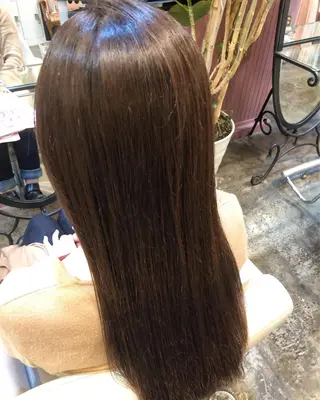 ロング カラー パーマ ヘアアレンジ 表参道Lise おおいしおりのヘアスタイル