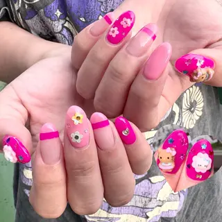 ネイル RIEKO🍒 ワンホン♡推しネイルのネイルデザイン