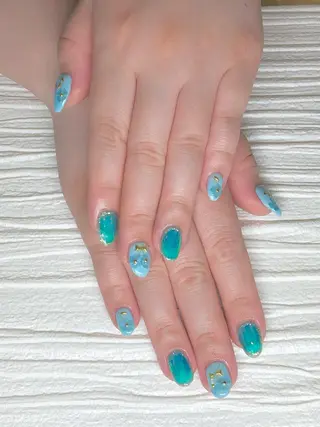 ショート ネイル 🦋Kiyomi. 🦋のネイルデザイン