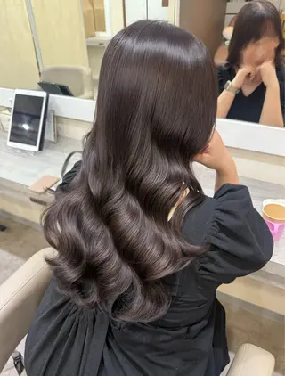 ロング パーマ 韓国風パーマ/ヘア セット/店長みづきのヘアスタイル