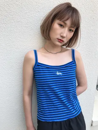 ミディアム カラー Pia hair Design Yakuin所属・Pia ツボイ ケイタのヘアスタイル