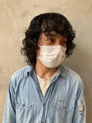 ロング パーマ メンズ fifth JINGUMAE所属・波巻きスパイラルパー マ/シャドウパーマ駿のヘアスタイル