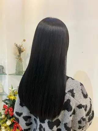 ロング カラー ブリーチしない暖色 カラー🥀杉 優菜のヘアスタイル