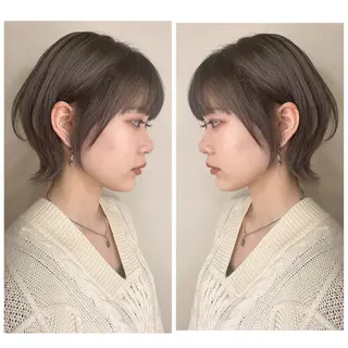 ショート カラー 京都大人女性ショート 徒歩1分/秋山のヘアスタイル