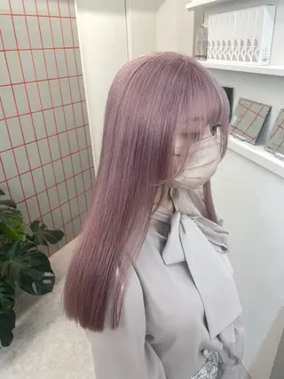 ロング 韓国ハイトーン🦋 hikariのヘアスタイル