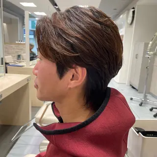 パーマ メンズ ダウンパーマ特化💎 ボブ・レイヤーりなのヘアスタイル