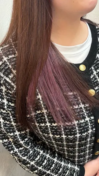 セミロング カラー chacha blanc元山のヘアスタイル