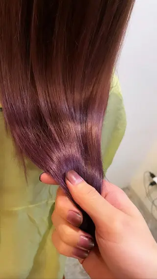 ミディアム カラー 縮毛矯正×髪質改善 小笠原大樹のヘアスタイル